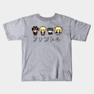 Persona 5 Phantom Thieves "Phantoms" Kanji 8-Bit Pixel Art Kids T-Shirt